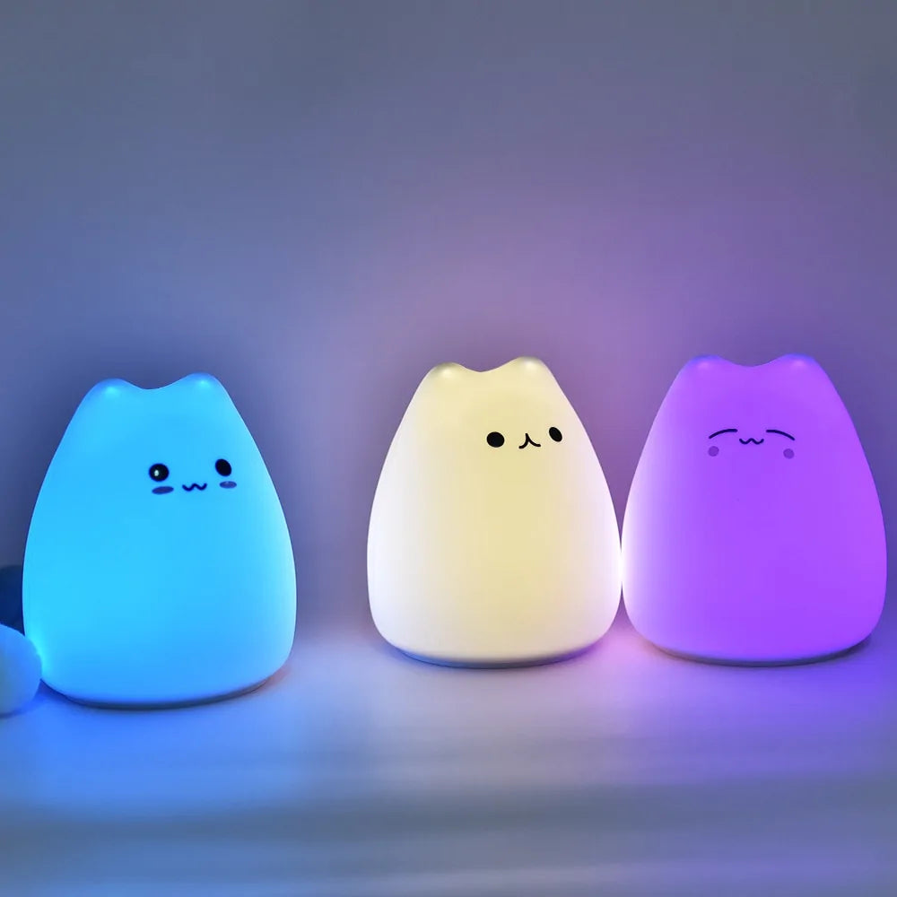 LED Cat Silicone Night Light