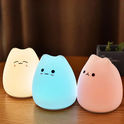 LED Cat Silicone Night Light